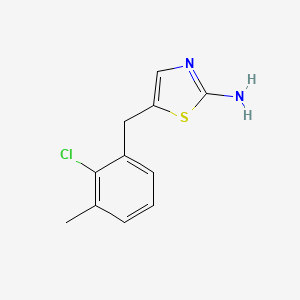 molecular formula C11H11ClN2S B3362545 5-[(2-Chloro-3-methylphenyl)methyl]-2,3-dihydro-1,3-thiazol-2-imine CAS No. 1000931-88-3