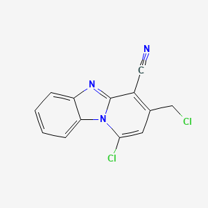 molecular formula C13H7Cl2N3 B3362558 1-Chloro-3-(chloromethyl)pyrido[1,2-a]benzimidazole-4-carbonitrile CAS No. 1000932-19-3