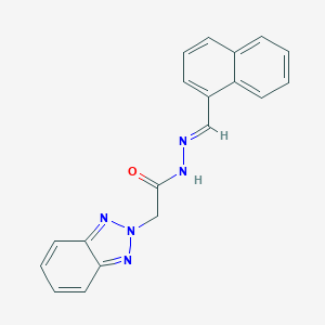 molecular formula C19H15N5O B336256 2-(2H-benzotriazol-2-yl)-N'-[(E)-naphthalen-1-ylmethylidene]acetohydrazide 