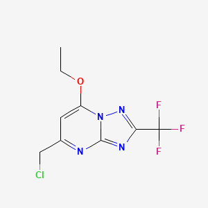 molecular formula C9H8ClF3N4O B3362563 5-(Chloromethyl)-7-ethoxy-2-(trifluoromethyl)-[1,2,4]triazolo[1,5-a]pyrimidine CAS No. 1000932-47-7