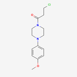 molecular formula C14H19ClN2O2 B3362567 3-Chloro-1-[4-(4-methoxyphenyl)piperazin-1-yl]propan-1-one CAS No. 1000932-53-5