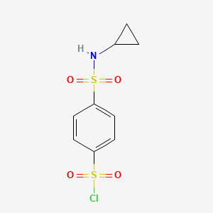 molecular formula C9H10ClNO4S2 B3362569 4-(Cyclopropylsulfamoyl)benzene-1-sulfonyl chloride CAS No. 1000932-54-6