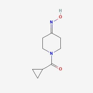 molecular formula C9H14N2O2 B3362575 1-(Cyclopropylcarbonyl)piperidin-4-one oxime CAS No. 1000932-71-7