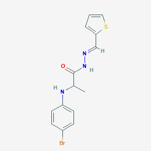 molecular formula C14H14BrN3OS B336258 2-(4-bromoanilino)-N'-(2-thienylmethylene)propanohydrazide 