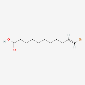 molecular formula C11H19BrO2 B3362622 11-溴-10-十一烯酸 CAS No. 100399-51-7