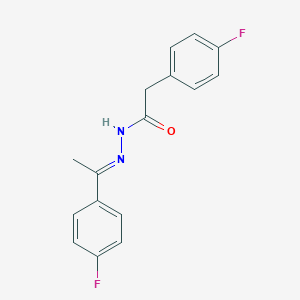 molecular formula C16H14F2N2O B336268 2-(4-fluorophenyl)-N'-[1-(4-fluorophenyl)ethylidene]acetohydrazide 