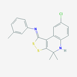 molecular formula C19H17ClN2S2 B336269 8-chloro-4,4-dimethyl-N-(3-methylphenyl)-5H-dithiolo[3,4-c]quinolin-1-imine CAS No. 6452-50-2