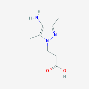 molecular formula C8H13N3O2 B3362696 3-(4-Amino-3,5-dimethyl-1H-pyrazol-1-YL)propanoic acid CAS No. 1006486-18-5