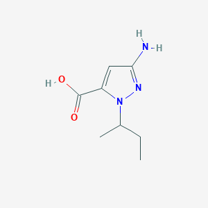 molecular formula C8H13N3O2 B3362703 3-amino-1-(butan-2-yl)-1H-pyrazole-5-carboxylic acid CAS No. 1006494-10-5