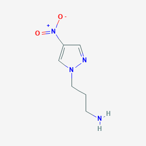 molecular formula C6H10N4O2 B3362731 3-(4-nitro-1H-pyrazol-1-yl)propan-1-amine CAS No. 1006962-65-7