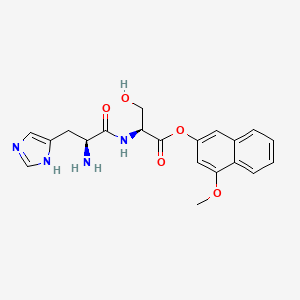 molecular formula C20H22N4O5 B3362769 His-ser 4-methoxy-beta-naphthylamide acetate salt CAS No. 100929-87-1