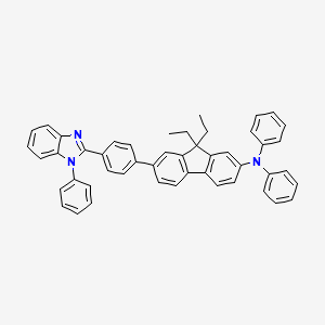 molecular formula C48H39N3 B3362780 2-(Diphenylamino)-7-[4-(1-phenyl-1H-benzoimidazole-2-yl)phenyl]-9,9-diethyl-9H-fluorene CAS No. 1010821-26-7