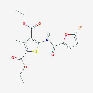 molecular formula C16H16BrNO6S B336280 Diethyl 5-[(5-bromo-2-furoyl)amino]-3-methylthiophene-2,4-dicarboxylate 