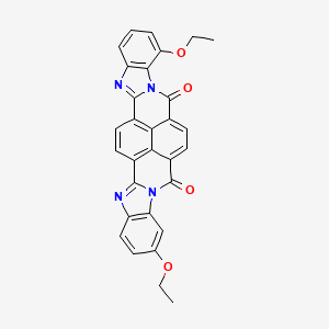 molecular formula C30H20N4O4 B3362804 3,12-Diethoxybisbenzimidazo(2,1-b:1',2'-j)benzo(lmn)(3,8)phenanthroline-6,9-dione CAS No. 10144-81-7