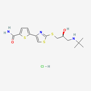 molecular formula C15H22ClN3O2S3 B3362806 Arotinolol hydrochloride, (S)- CAS No. 101540-26-5