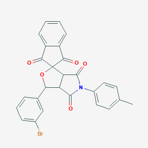 molecular formula C27H18BrNO5 B336284 3-(3-bromophenyl)-5-(4-methylphenyl)-3a,6a-dihydrospiro[furo[3,4-c]pyrrole-1,2'-indene]-1',3',4,6(3H,5H)-tetrone 
