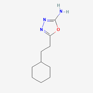 molecular formula C10H17N3O B3362849 5-(2-环己基乙基)-1,3,4-恶二唑-2-胺 CAS No. 1016517-81-9