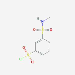 molecular formula C7H8ClNO4S2 B3362858 3-(Methylsulfamoyl)benzene-1-sulfonyl chloride CAS No. 1016531-75-1