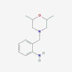 molecular formula C13H20N2O B3362878 2-[(2,6-Dimethylmorpholin-4-yl)methyl]aniline CAS No. 1016683-80-9