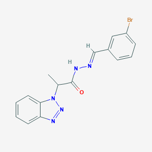 molecular formula C16H14BrN5O B336289 2-(1H-benzotriazol-1-yl)-N'-[(E)-(3-bromophenyl)methylidene]propanehydrazide 
