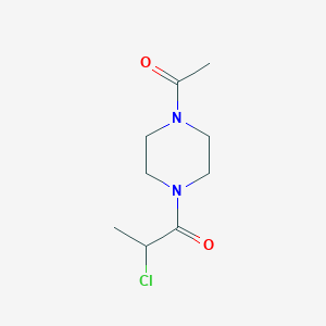 molecular formula C9H15ClN2O2 B3362891 2-Chloro-1-(4-acetylpiperazin-1-yl)propan-1-one CAS No. 1016699-47-0