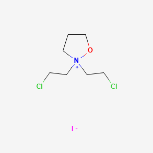 molecular formula C7H14Cl2INO B3362894 2,2-Bis(2-chloroethyl)isoxazolidinium iodide CAS No. 101670-73-9