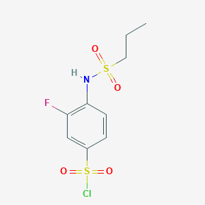 3-Fluoro-4-(propane-1-sulfonamido)benzene-1-sulfonyl chloride