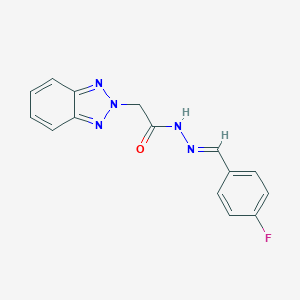 molecular formula C15H12FN5O B336291 2-(2H-1,2,3-benzotriazol-2-yl)-N'-(4-fluorobenzylidene)acetohydrazide 