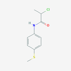 molecular formula C10H12ClNOS B3362969 2-氯-N-[4-(甲硫基)苯基]丙酰胺 CAS No. 1016753-59-5