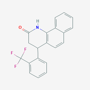 molecular formula C20H14F3NO B336297 4-(2-Trifluoromethyl-phenyl)-3,4-dihydro-1H-benzo[h]quinolin-2-one 