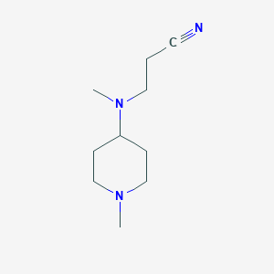 molecular formula C10H19N3 B3362976 3-[Methyl-(1-methyl-piperidin-4-YL)-amino]-propionitrile CAS No. 1016772-25-0