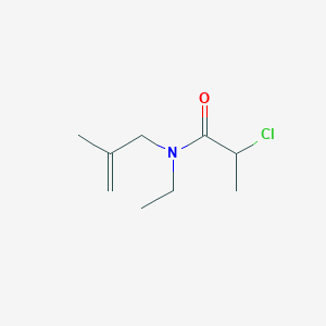 molecular formula C9H16ClNO B3362997 2-chloro-N-ethyl-N-(2-methylprop-2-en-1-yl)propanamide CAS No. 1016790-17-2