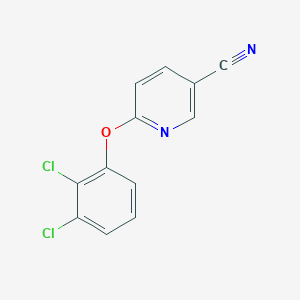 molecular formula C12H6Cl2N2O B3363003 6-(2,3-Dichlorophenoxy)pyridine-3-carbonitrile CAS No. 1016793-12-6