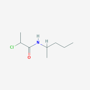 molecular formula C8H16ClNO B3363021 2-chloro-N-(pentan-2-yl)propanamide CAS No. 1016808-29-9