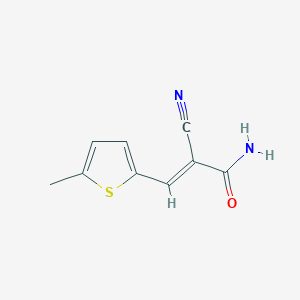 molecular formula C9H8N2OS B336303 2-Cyano-3-(5-methyl-2-thienyl)acrylamide 