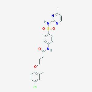 molecular formula C22H23ClN4O4S B336305 4-(4-chloro-2-methylphenoxy)-N-{4-[(4-methylpyrimidin-2-yl)sulfamoyl]phenyl}butanamide 