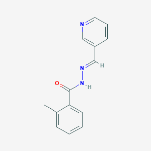 molecular formula C14H13N3O B336307 2-methyl-N'-(3-pyridinylmethylene)benzohydrazide 