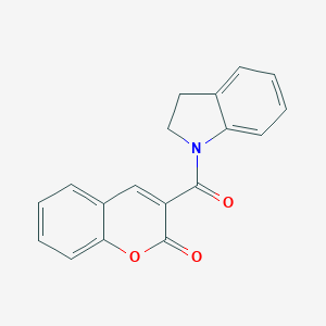 molecular formula C18H13NO3 B336308 3-(2,3-dihydro-1H-indol-1-ylcarbonyl)-2H-chromen-2-one 