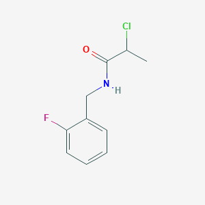 2-chloro-N-[(2-fluorophenyl)methyl]propanamide