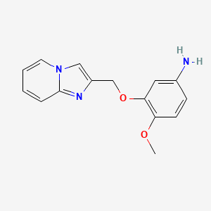molecular formula C15H15N3O2 B3363095 3-{Imidazo[1,2-a]pyridin-2-ylmethoxy}-4-methoxyaniline CAS No. 1016854-05-9