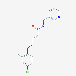 molecular formula C17H19ClN2O2 B336310 4-(4-chloro-2-methylphenoxy)-N-(pyridin-3-ylmethyl)butanamide 