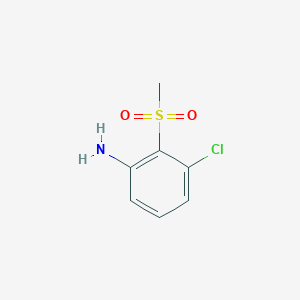 molecular formula C7H8ClNO2S B3363104 3-Chloro-2-methanesulfonylaniline CAS No. 1016863-36-7