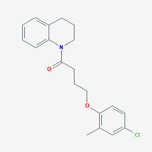 molecular formula C20H22ClNO2 B336311 4-(4-Chloro-2-methyl-phenoxy)-1-(3,4-dihydro-2H-quinolin-1-yl)-butan-1-one 