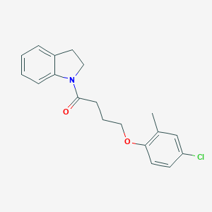 molecular formula C19H20ClNO2 B336312 1-[4-(4-Chloro-2-methylphenoxy)butanoyl]indoline 