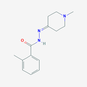 molecular formula C14H19N3O B336313 2-methyl-N'-(1-methylpiperidin-4-ylidene)benzohydrazide 