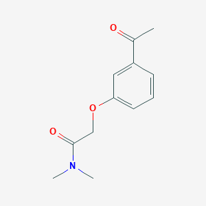 molecular formula C12H15NO3 B3363131 2-(3-乙酰苯氧基)-N,N-二甲基乙酰胺 CAS No. 1016886-24-0