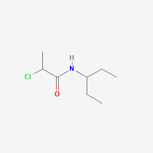 molecular formula C8H16ClNO B3363134 2-chloro-N-(pentan-3-yl)propanamide CAS No. 1016888-28-0