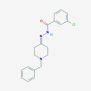 N'-(1-benzylpiperidin-4-ylidene)-3-chlorobenzohydrazide