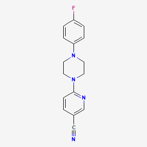 molecular formula C16H15FN4 B3363143 6-[4-(4-Fluorophenyl)piperazin-1-yl]pyridine-3-carbonitrile CAS No. 1016891-05-6