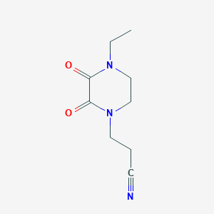 molecular formula C9H13N3O2 B3363149 3-(4-乙基-2,3-二氧哌嗪-1-基)丙腈 CAS No. 1017021-83-8